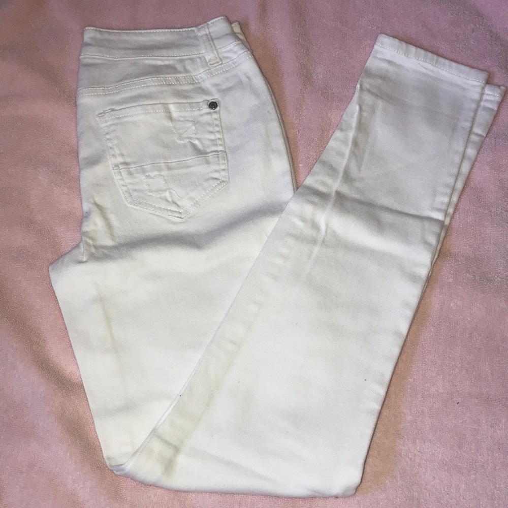 White Skinny Boyfriend Jeans